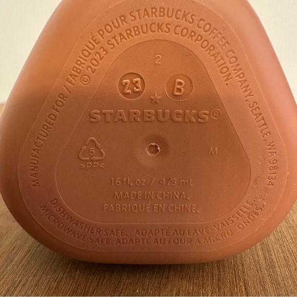 Starbucks  Terracotta Recycled Plastic Triangle Tumbler 16 oz New Without Tags - Picture 14 of 15